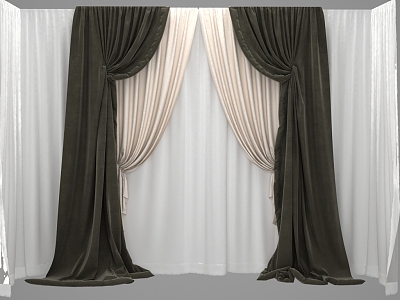 Modern Curtains 3d model