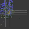 Aerial Planning Of Urban Residential Area With High Rise Buildings Green Spaces And Road Network