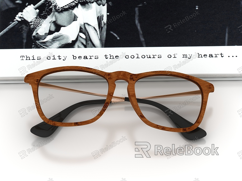 Modern Glasses Wooden Frame Glasses model