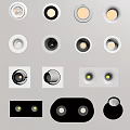 Modern Downlights and Spotlights with Various Design Styles for Interior Lighting 3d model