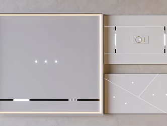 Integrated honeycomb large board ceiling aluminum gusset ceiling 3d model