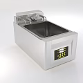 Stainless Steel Commercial Kitchen Deep Fryer With Control Panel Transparent Lid And Frying Basket