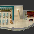 Well Organized Pharmacy Store Interior With Shelves Stocked Full Of Various Medicines