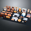 3D Furniture Models Collection With Various Types Including Sofa Table Cabinet And Bed