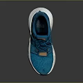 Blue Sports Sneakers with Mesh Design White Sole and Breathable Material