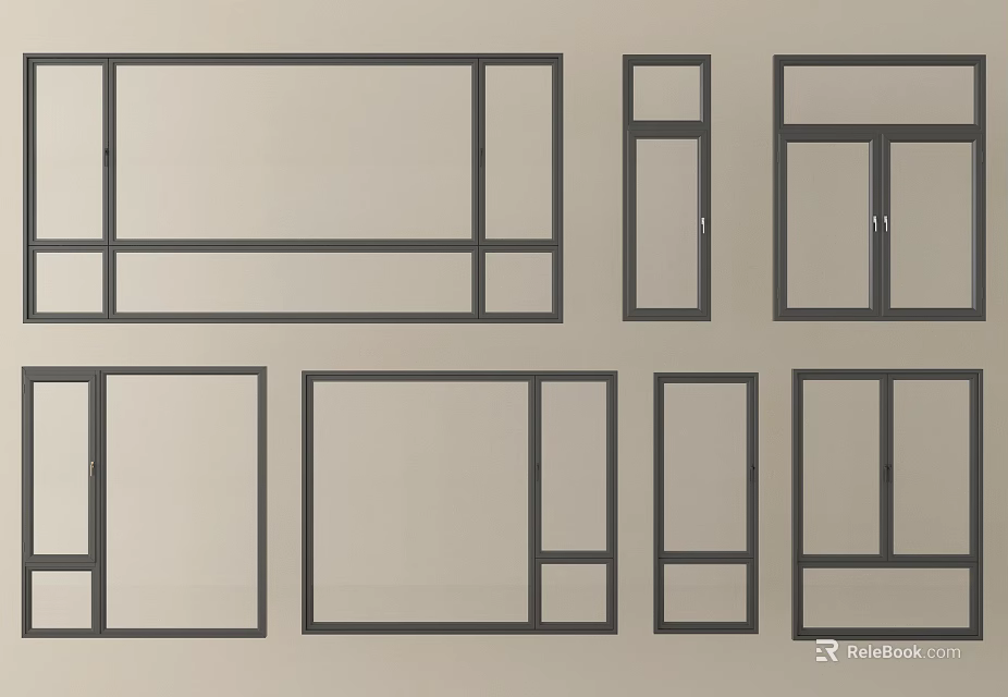 Casement Windows Various Designs and Sizes for Modern Home Applications 3d model