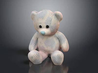 Soft Plush Teddy Bear Toy For Children Kids Cuddly Playtime Fun 3d model