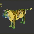 Modern tiger fierce tiger downhill tiger 3d model