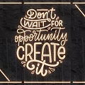 Neon Framed Lighting Combination With Handwritten Inspirational Quote On Black Stone Wall