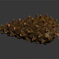 Unique Pinecone Shaped Decorative Home Living Accessory With Brown Orange Textured Surface