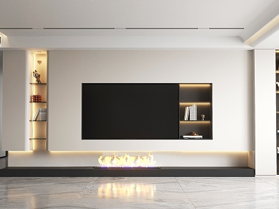 Modern TV Background Wall Living Room TV Background Wall TV Wall TV Cabinet 3d model