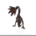 Mythical Creature Character With Long Neck Flower Like Head And Clawed Limbs