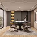 Modern Basement Interior Design With Spiral Staircase Lounge Area And Built In Bookshelves