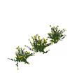 Decorative Ornament Set With Yellow Flowers And Green Leaves For Home Decoration