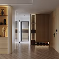 Modern Living Dining Room Interior Design with Large Windows Sofa Pillows Coffee Table and Textured Wall