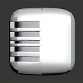 Retro Style Vintage Microphone With Chrome Grid Design On Black Background