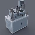 Industrial Equipment With Control Panel Digital Display And Mechanical Components On Cabinet Base