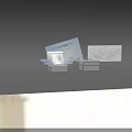 Open and Closed Storage Boxes with Blue Compartments White Label and Top Handle