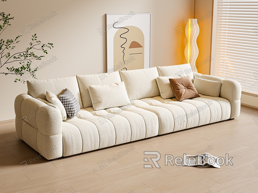 Cream wind three sofa model