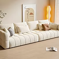 Cream wind three sofa 3d model