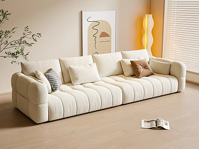 Cream wind three sofa 3d model