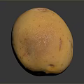 Ripe Yellow Mango with Smooth Skin and Red Spots on Black Background with Reflection