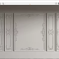European-style carved lines 3d model