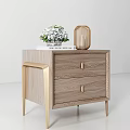 Stylish Bedside Tables With Drawer Design And Decorative Lamp Vase Accents