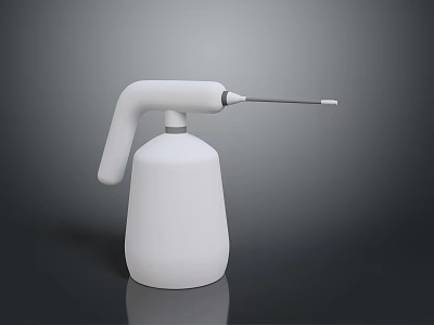 White Household Spray Bottle With Long Nozzle As Essential Daily Cleaning Tool 3d model