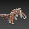 Mythical Monster Creature With Multiple Eyes Sharp Teeth And Clawed Limbs