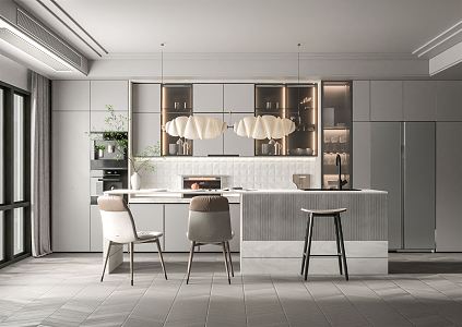 Open kitchen Modern kitchen 3d model