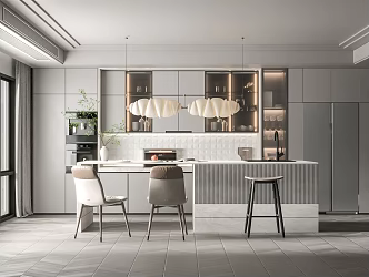 Open kitchen Modern kitchen 3d model
