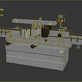 Modern lathe machine tool lathe machining turning 3d model