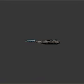 Futuristic Winged Aircraft Model With Metallic Texture And Blue Accent Design