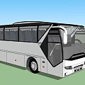 Modern Gray And Black Tour Bus With Large Windows Exterior Design