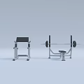Professional Sports Equipment Featuring Adjustable Weight Bench And Barbell Rack For Fitness Training