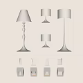 Modern Wall Lamps With Different Designs And White Shades For Interior Lighting