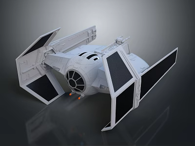 Detailed TIE Fighter Spacecraft Model With Distinctive Wing Structure In Cosmic Aerospace 3d model