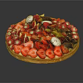 Fresh Fruit Tart Topped With Strawberries Dragon Fruit And Assorted Berries On Crispy Pastry Base