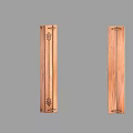 Two Long Wooden Decorative Strips With Carved Patterns And Smooth Surfaces 3d model