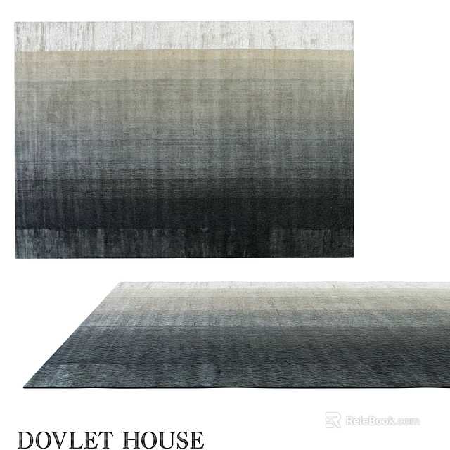 Elegant Square Carpet With Gradient Gray Shades Modern Home Decor Soft Texture 3d model 