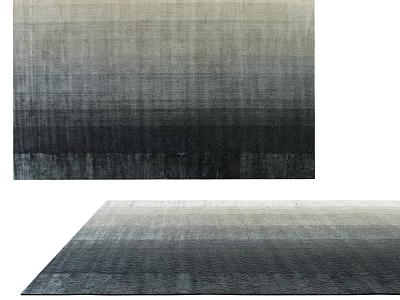 Elegant Square Carpet With Gradient Gray Shades Modern Home Decor Soft Texture 3d model