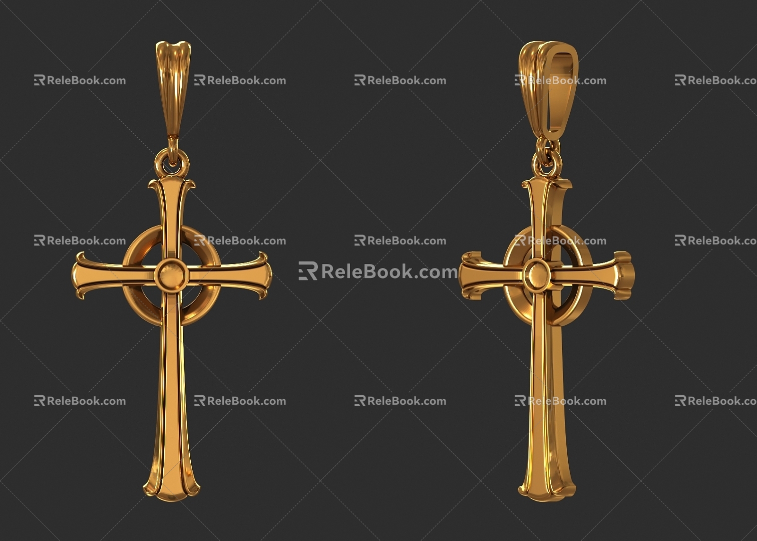 Cross Pendant Cross Jewelry Gold Pendant Jewelry Creative Pendant Personality Necklace 3d model