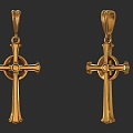 Cross Pendant Cross Jewelry Gold Pendant Jewelry Creative Pendant Personality Necklace 3d model