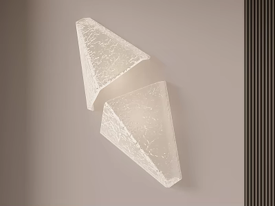 Two Modern Textured Glass Wall Lamps With Sleek Design For Interior Decor 3d model