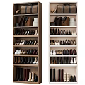 Modern Shoe Cabinet Interior Design With Multiple Shelves For Shoes And Bags Storage