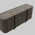 Modern Wooden Sideboard With Sleek Design Multiple Doors And Stable Base 3d model