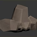 Polygonal Light Brown Stone Rocks With Various Sizes Geometric Cut Textures Dark Background Reflections
