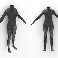 Fashionable Black Long Sleeve Bodysuit With Slim Fit And Line Design Details