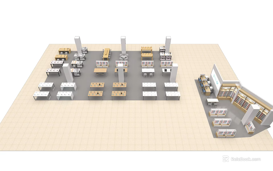 Modern Functional Tables Display Design With Multiple Styles And Practical Features 3d model